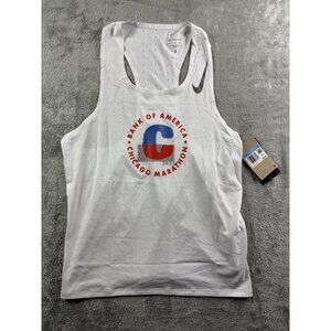 Nike Dri-FIT ADV Shirt Mens Medium White Chicago Marathon 2023 Running Tank Top